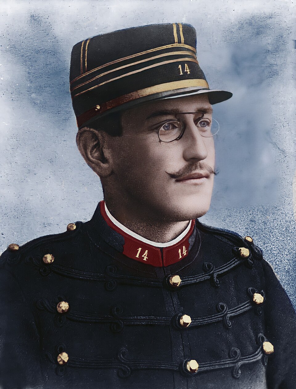 Portrait of French army officer Alfred Dreyfus in uniform