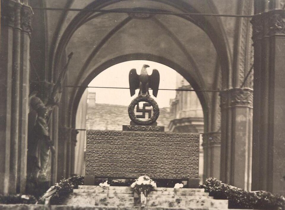 The Feldherrnhalle in Munich, a site associated with commemoration of the Beer Hall Putsch.