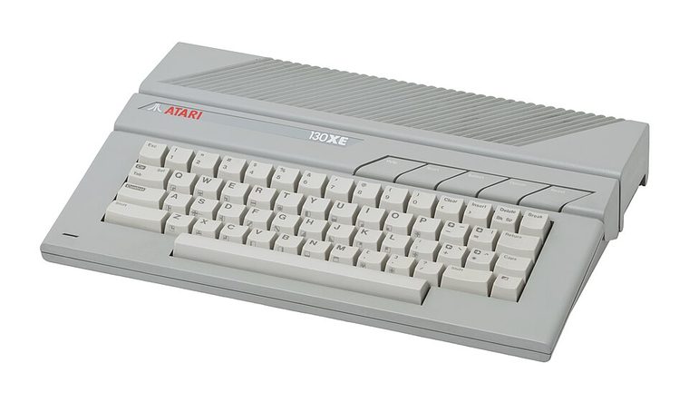 Photograph of Atari 130XE keyboard-computer case