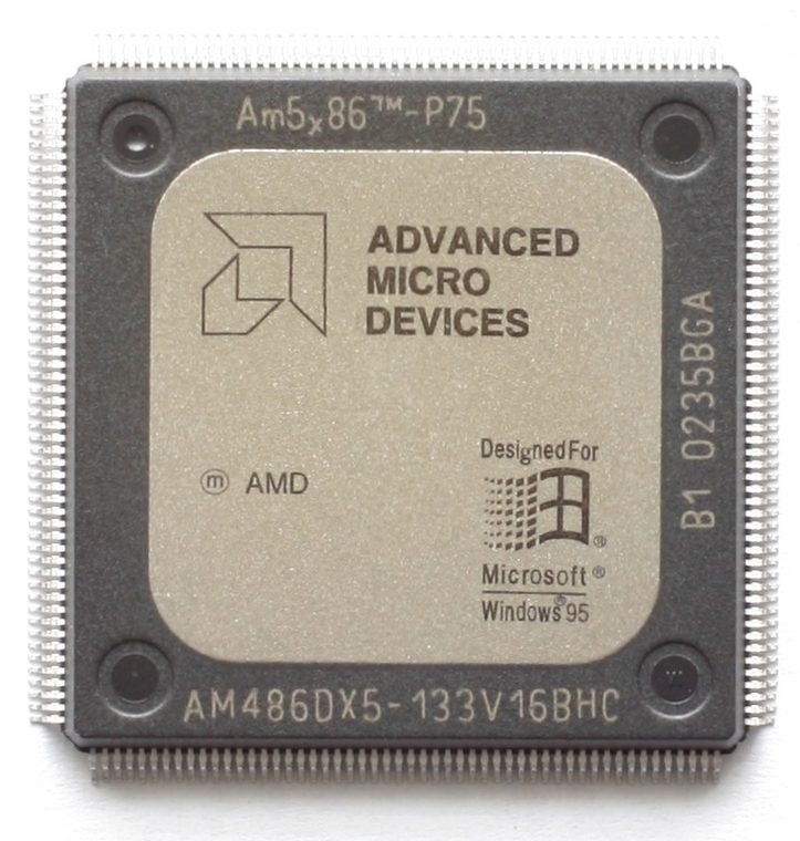 Photograph of AMD Am5x86-P75