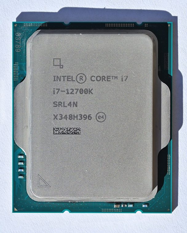 Photograph of Intel Core i7-12700K