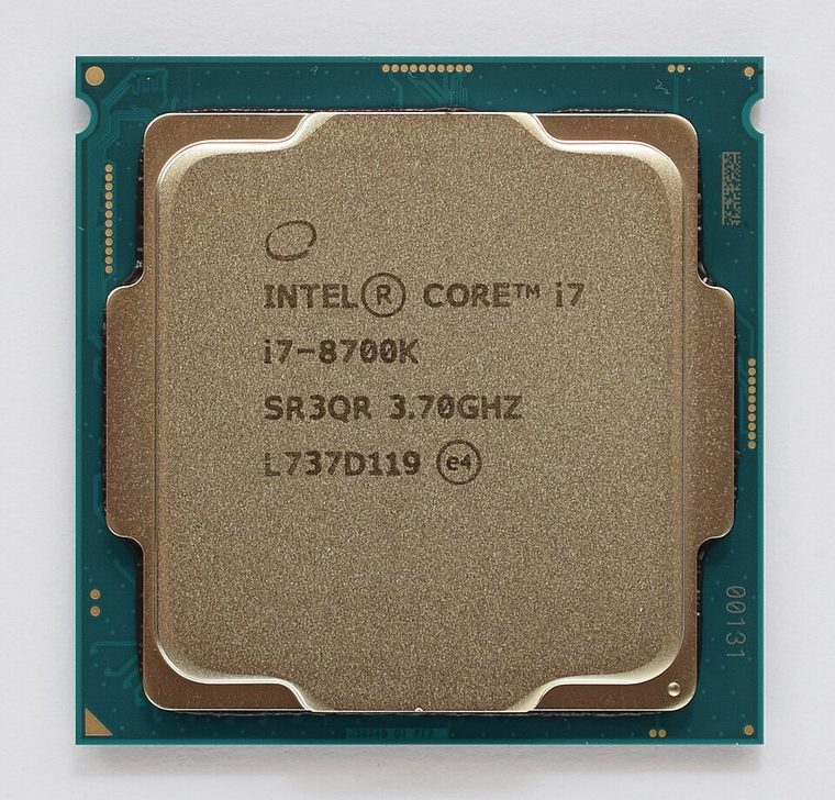 Photograph of Intel Core i7-8700K