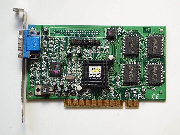 Photograph of 3Dlabs Permedia 2 8 MB PCI